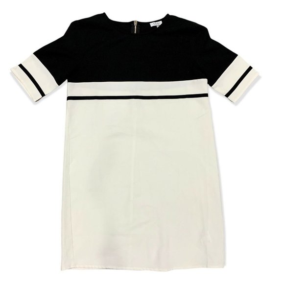 Tobi White Black Color Block Mini Dress Size S - Picture 5 of 9